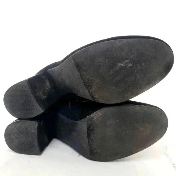 Floral Suede Chunky Block Heel Shootie Booties - 9 - Picture 6 of 11